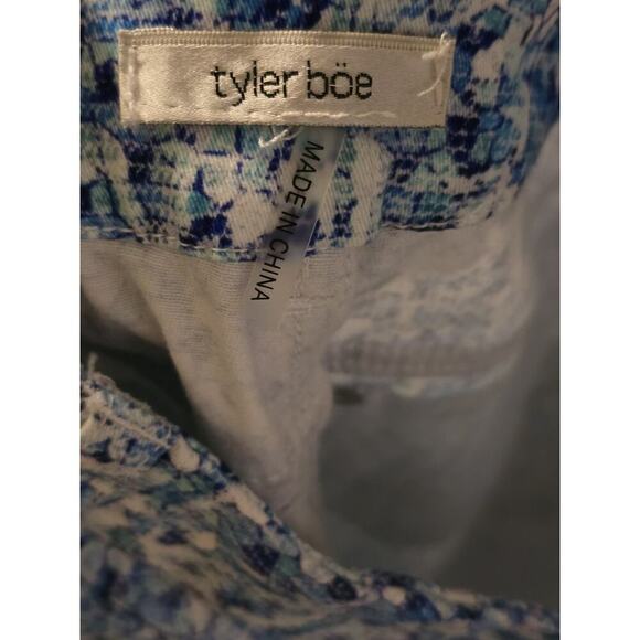 tyler boe Stretch Cotton Twill Toile Print Straight Leg Frayed Hem Coordinating - Picture 5 of 7